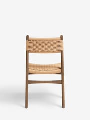 Set of 2 Dark Natural Otto Rattan Wood Dining Chairs - Image 7 of 9