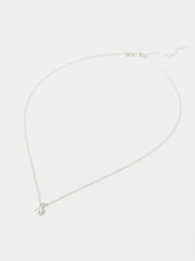 Oliver Bonas White Pearl Drop Auden Pendant Necklace - Image 1 of 5