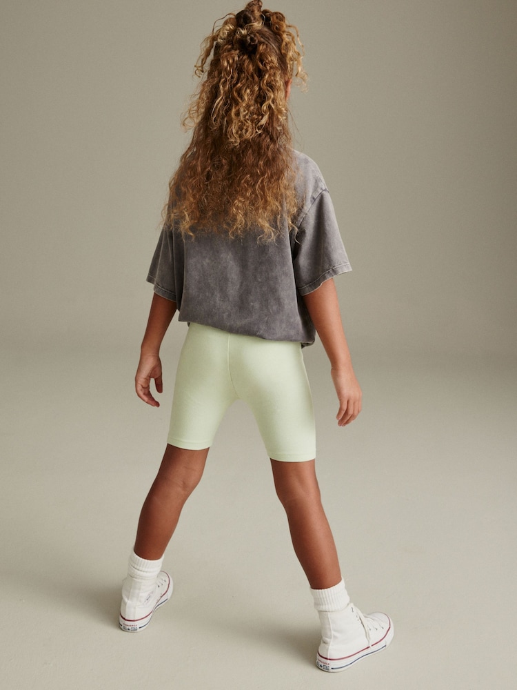 Purple/ Lime Green/ Charcoal Cycle Shorts 3 Pack (3-16yrs) - Image 5 of 5