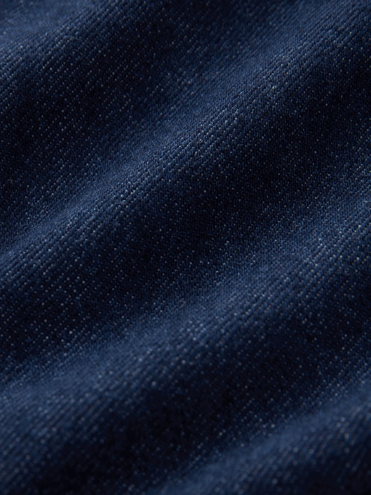 Rinse Blue Cropped Turn Up Wide Leg 100% Cotton Jeans - Image 7 of 7
