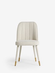Set of 2 Tweedy Plain Light Natural Harper Upholstered Leg Dining Chairs - Image 3 of 8