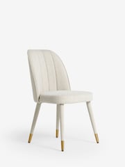 Set of 2 Tweedy Plain Light Natural Harper Upholstered Leg Dining Chairs - Image 4 of 8