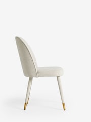 Set of 2 Tweedy Plain Light Natural Harper Upholstered Leg Dining Chairs - Image 5 of 8