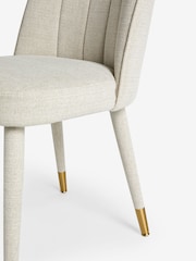 Set of 2 Tweedy Plain Light Natural Harper Upholstered Leg Dining Chairs - Image 7 of 8