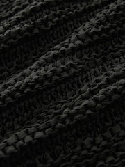 Black Short Sleeve Stitch Top - Image 5 of 5
