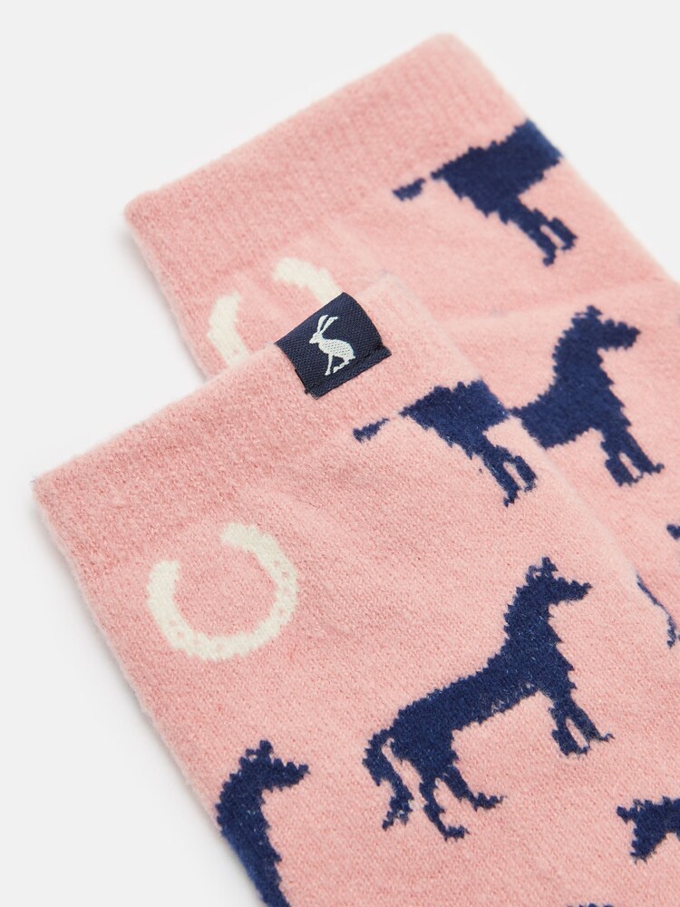 Joules Girls' Warmly Pink/Blue Super Soft Socks - Image 2 of 3