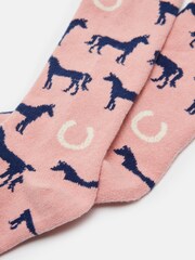 Joules Girls' Warmly Pink/Blue Super Soft Socks - Image 3 of 3