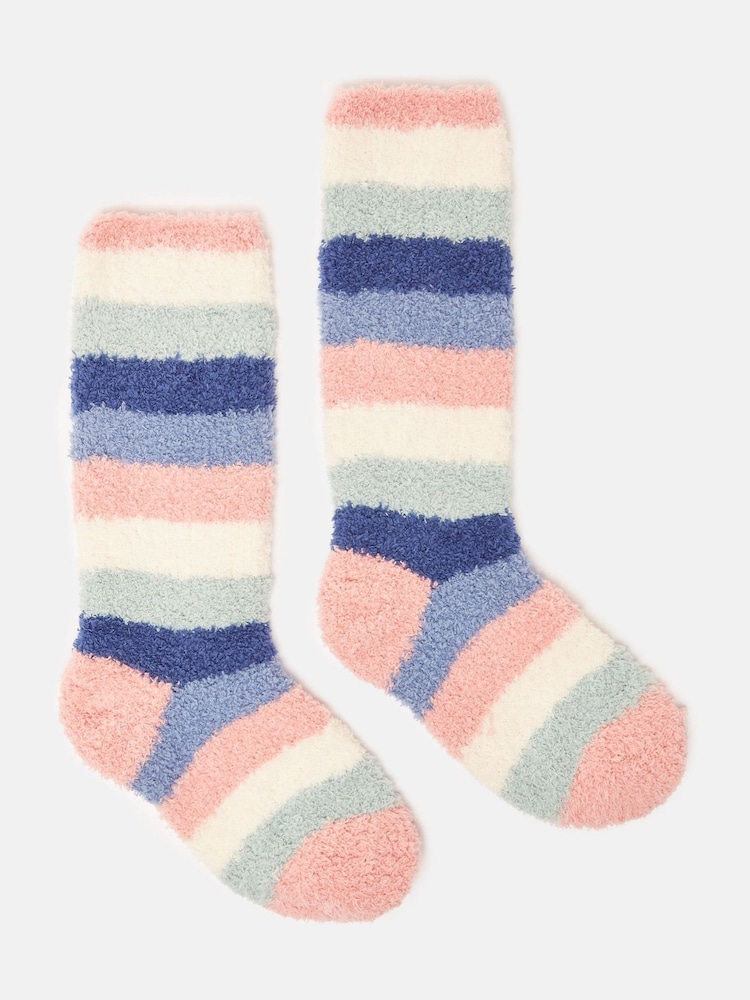 Joules Kids Fluffy Striped Socks - Image 1 of 3