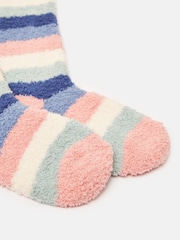 Joules Kids Fluffy Striped Socks - Image 2 of 3