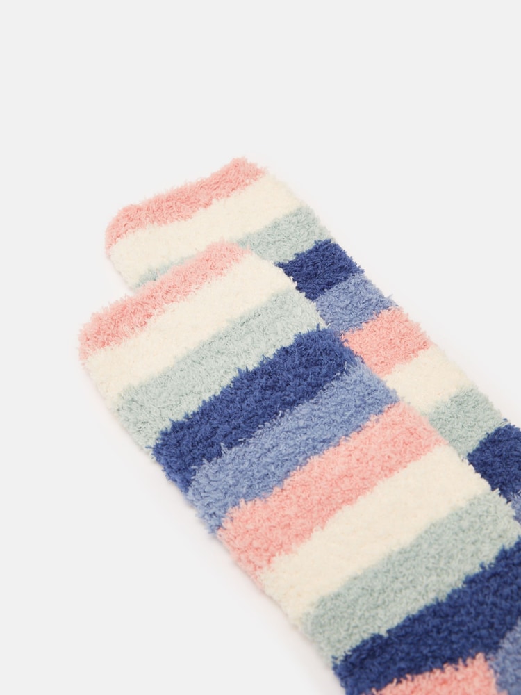 Joules Kids Fluffy Striped Socks - Image 3 of 3 Joules Kids Fluffy Striped Socks - Image 3 of 3