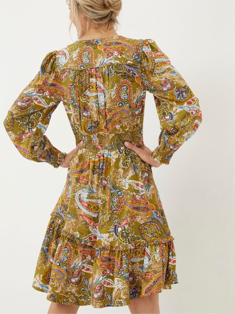 FatFace Green Prairie Paisley Dress - Image 2 of 5