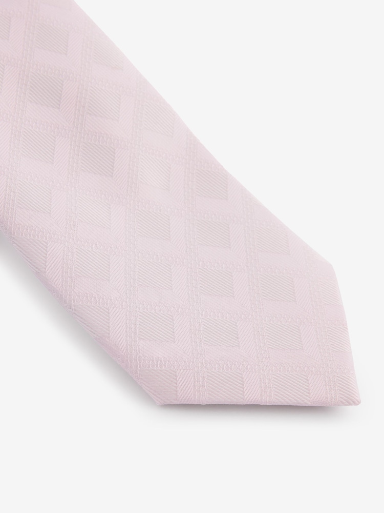 Pink Diamond Jacquard Tie - Image 2 of 3