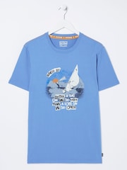 FatFace Blue Better A Bad Day Sail T-Shirt - Image 4 of 5