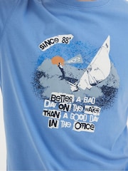 FatFace Blue Better A Bad Day Sail T-Shirt - Image 5 of 5