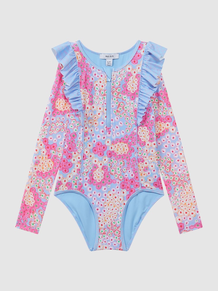 Bañador de manga larga con estampado floral Poppy de Reiss - Imagen 2 de 6
