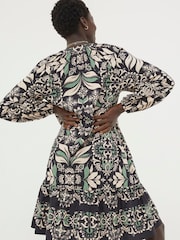 FatFace Black Amy Mosaic Leaf Tunic Dress - Image 2 of 6