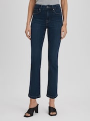 Good American Blue Good American Slim Fit Cropped Jeans - Image 1 of 7
