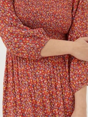 FatFace Red/Orange Midi Dress - Image 5 of 6