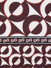 Reiss Tobacco/Ecru Fitzroy Printed Drawstring Swim Shorts - Image 6 of 6