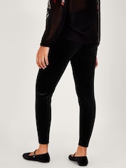 Monsoon Black Velvet Leggings - Image 3 of 5