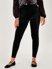 Monsoon Black Velvet Leggings - Image 4 of 5