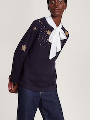 Monsoon Blue Serenity Star Jumper - Image 3 of 5