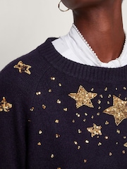 Monsoon Blue Serenity Star Jumper - Image 4 of 5