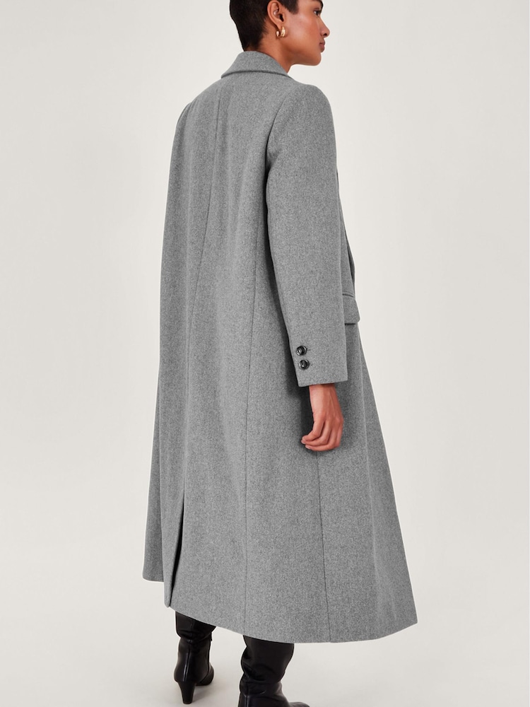 Monsoon Grey Fay Double Breasted Coat - Image 2 of 5