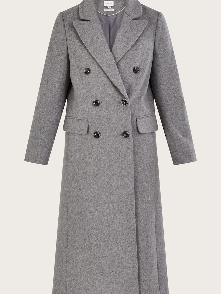 Monsoon Grey Fay Double Breasted Coat - Image 5 of 5