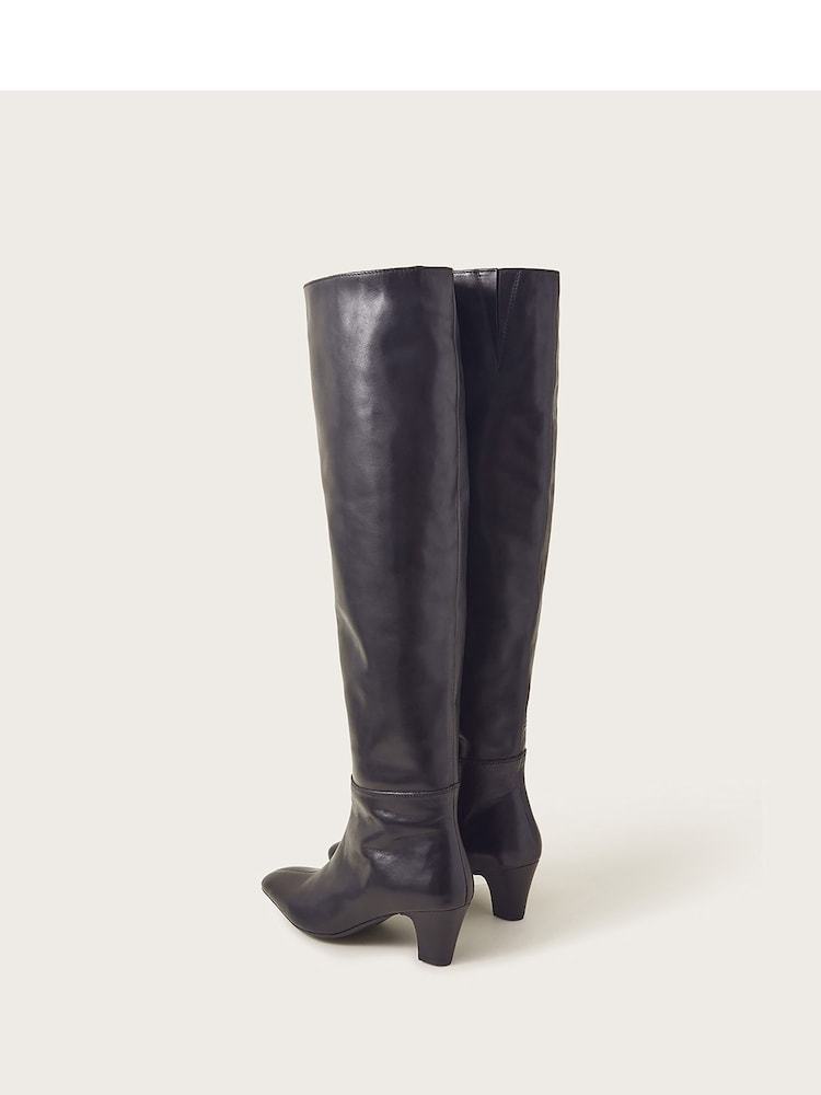 Monsoon Black Over The Knee Leather Boots - Image 2 of 3