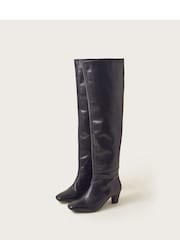 Monsoon Black Over The Knee Leather Boots - Image 3 of 3