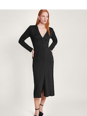 Monsoon Black Ponte Paula Dress - Image 1 of 5