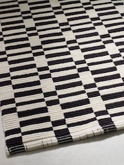 Monochrome Geo 100% Cotton Bath Mat - Image 3 of 5