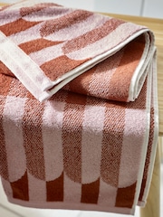 Pink Circle Pill Geo 100% Cotton Towel - Image 3 of 3