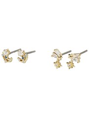 Oliver Bonas Gold Tone Jonah Celestial Stud Earrings 4 Pack - Image 1 of 8