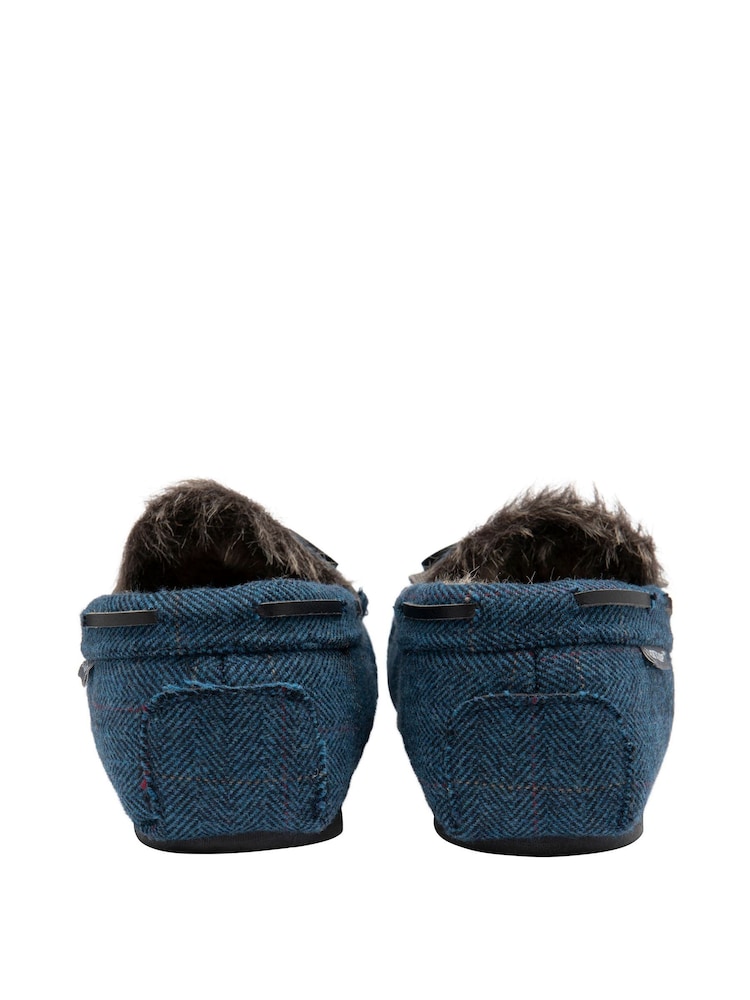 Dunlop Blue Mens Full Shoes Faux Fur Lined Slippers - Image 3 of 4