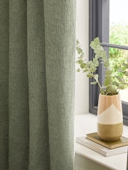 Cortinas pesadas com pregas a lápis de chenille - Imagem 6 de 9