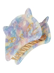 Oliver Bonas Purple Kitty Cat Hair Claw Clip - Image 1 of 5