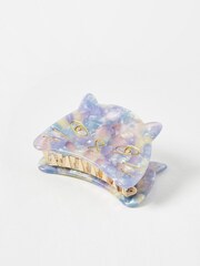 Oliver Bonas Purple Kitty Cat Hair Claw Clip - Image 2 of 5