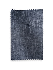 Blue Dark Navy Heavyweight Chenille Eyelet Blackout/Thermal Curtains - Image 9 of 9