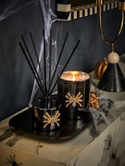 Dark Orchid and Patchouli Fragranced Spider Emblem 100ml Reed Diffuser - Image 1 of 4