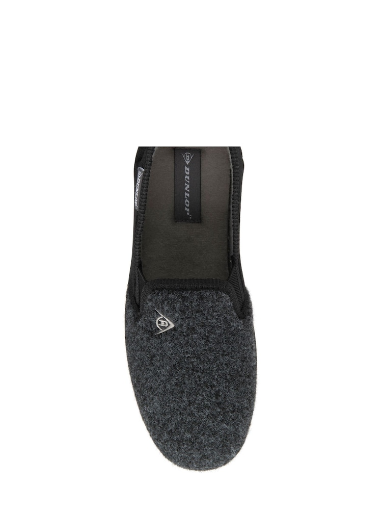 Dunlop Black Mens Full Shoes Felt Slippers - Image 4 of 4