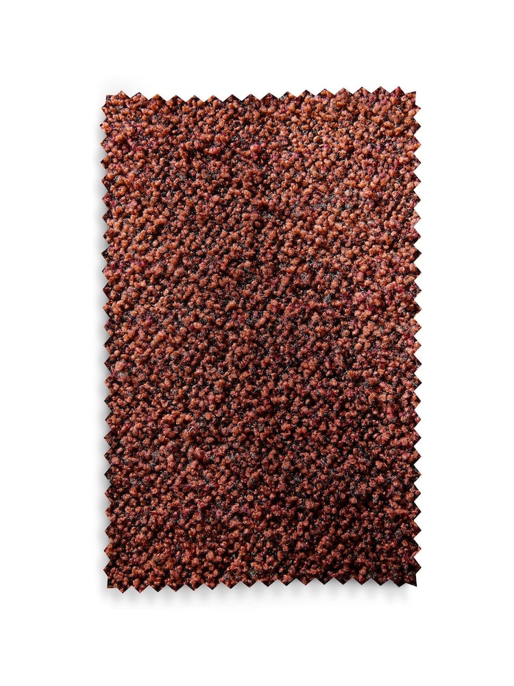 Rust Orange Bouclé Textured Eyelet Lined Curtains - Image 5 of 5