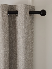 Natural Cosy Texture Blackout/Thermal Eyelet Curtains - Image 5 of 6