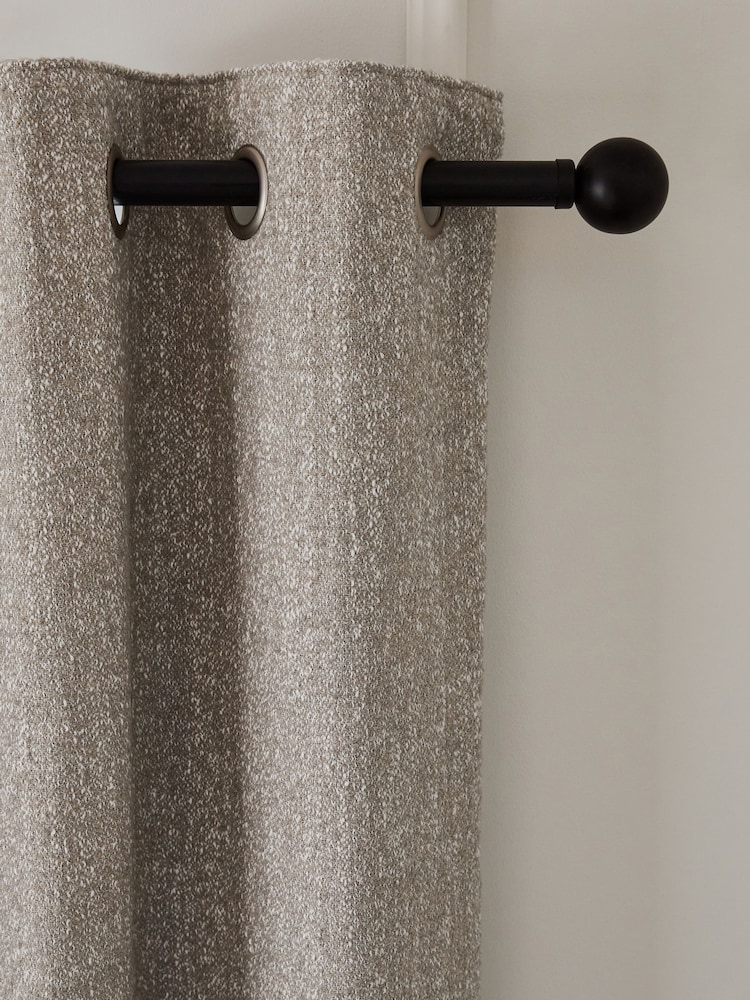Natural Cosy Texture Blackout/Thermal Eyelet Curtains - Image 5 of 6