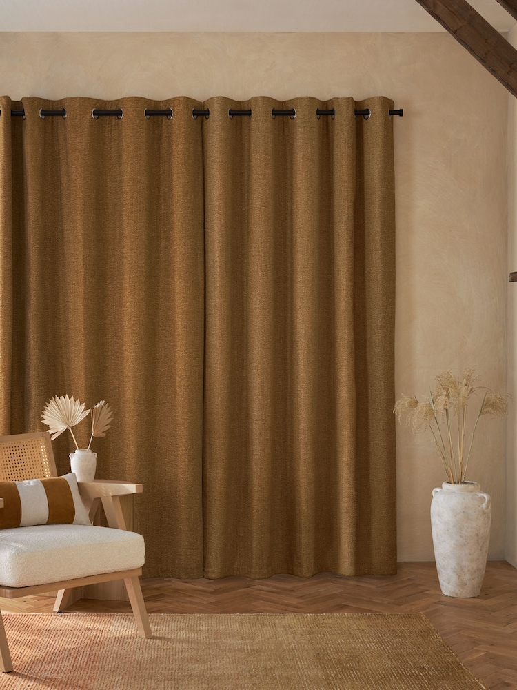 Cortinas aconchegantes forradas com ilhós de chenille - Imagem 2 de 4