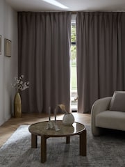 Natural Mink Matte Velvet Wave Header Blackout/Thermal Curtains - Image 4 of 8