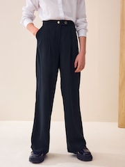 Navy Regular Length Senior Wide Leg School Trousers (9-18yrs) - Image 1 of 7