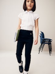 Black Pull-On Cotton Rich Stretch School Trousers (3-16yrs) - Image 2 of 6