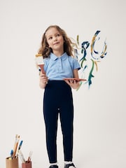 Navy Blue Pull-On Cotton Rich Stretch School Trousers (3-16yrs) - Image 1 of 5